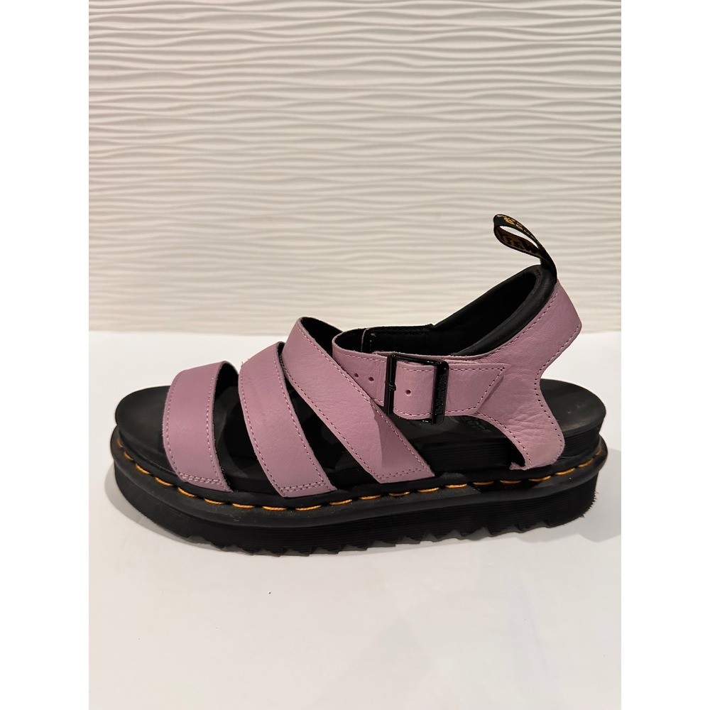 Dr. Martens Blaire Sandals Womens 10 Purple Leather Strappy Platform AW004